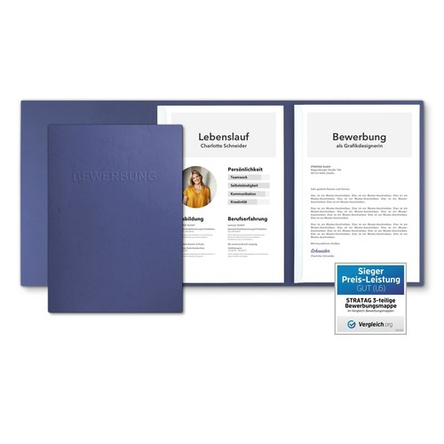 Bewerbungsmappen blau - 15,