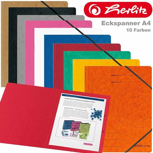 Herlitz eckspanner mit - eckspanner, gummis